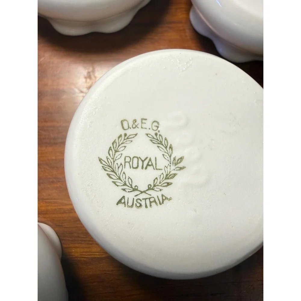 Antique Royal Austria‎ Salt Cellars Set of 10 c.1900
